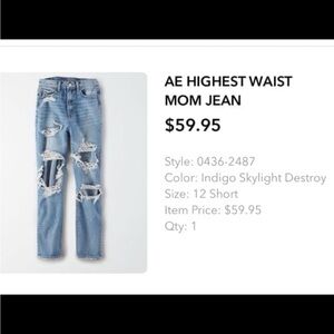 american eagle mom jeans